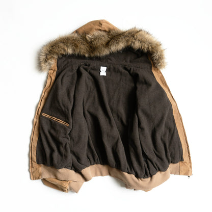 Protocol Index Detachable Fur Hooded Work Jacket Size L