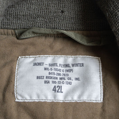 BUZZ RICKSONS WEP Winter Flying Jacket Military Size 42L