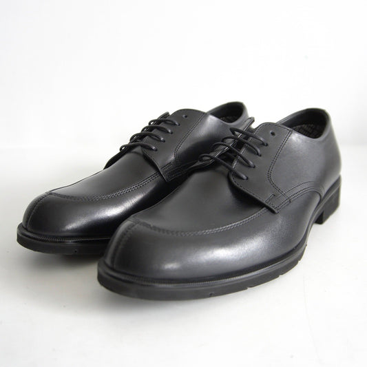 REGAL U-Tip Leather Derby Shoes Black Size 25EEE