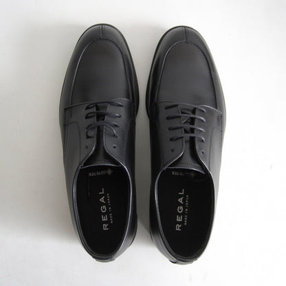 REGAL U-Tip Leather Derby Shoes Black Size 25EEE