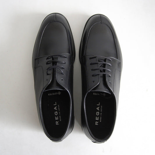 REGAL U-Tip Leather Derby Shoes Black Size 25EEE
