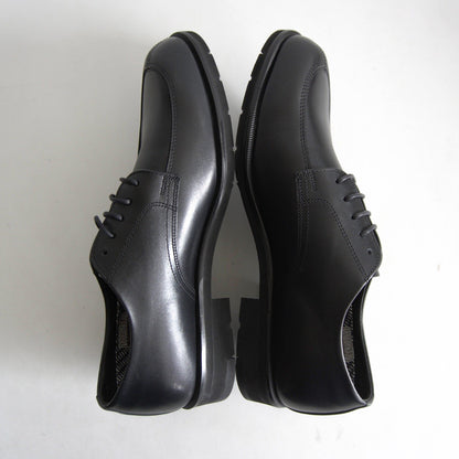 REGAL U-Tip Leather Derby Shoes Black Size 25EEE