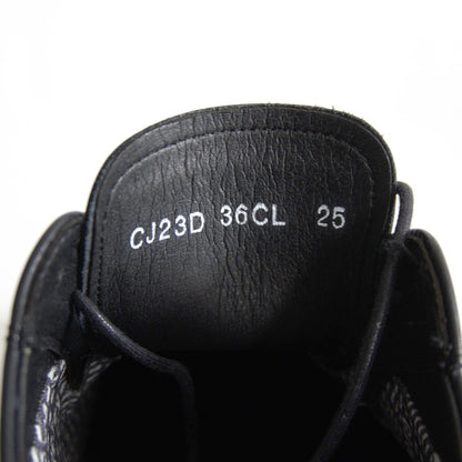 REGAL U-Tip Leather Derby Shoes Black Size 25EEE
