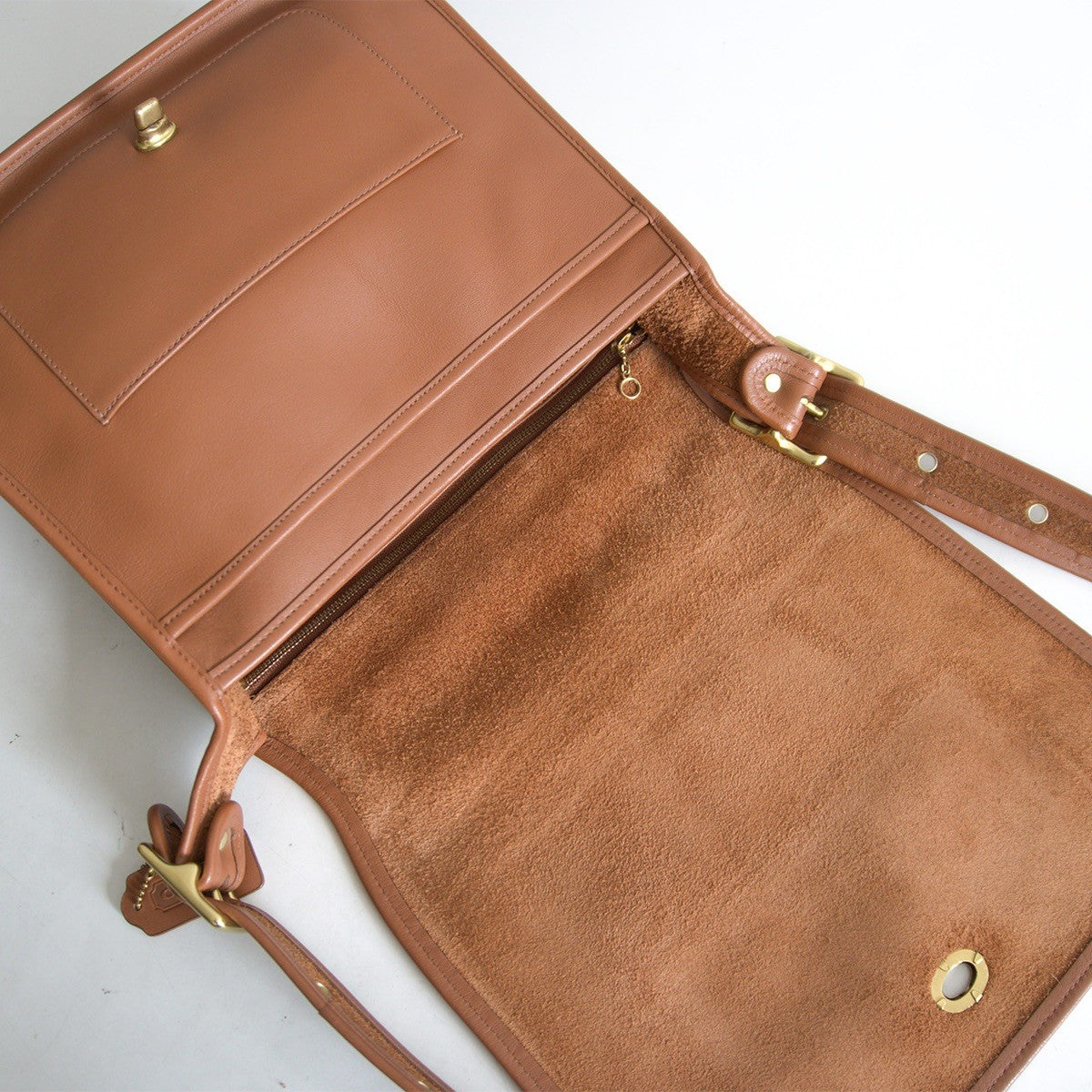OLD COACH Brown Leather Shoulder Bag Size ONE SIZE