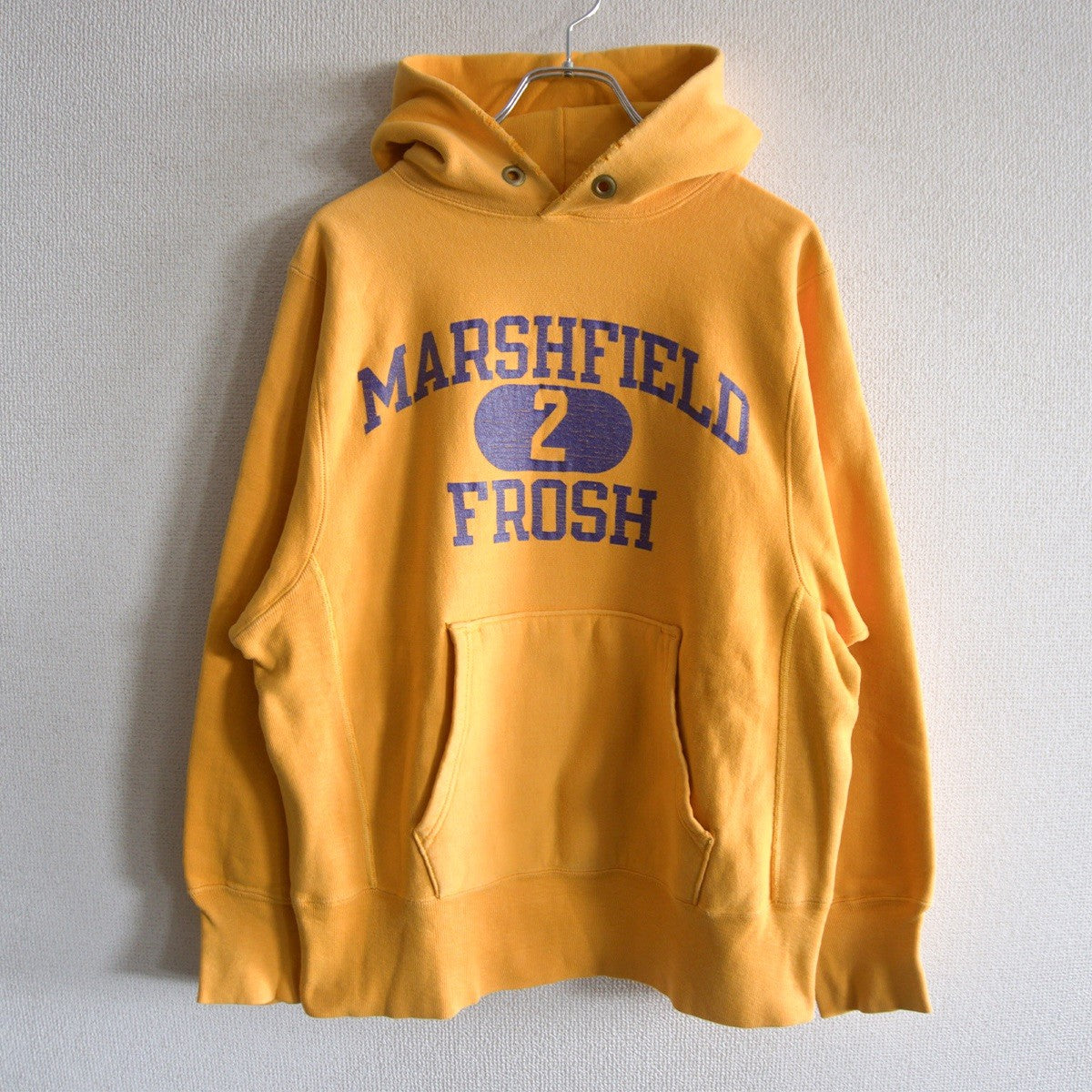 CHAMPION 80s Reverse Weave Club Logo USA Hoodie Size S