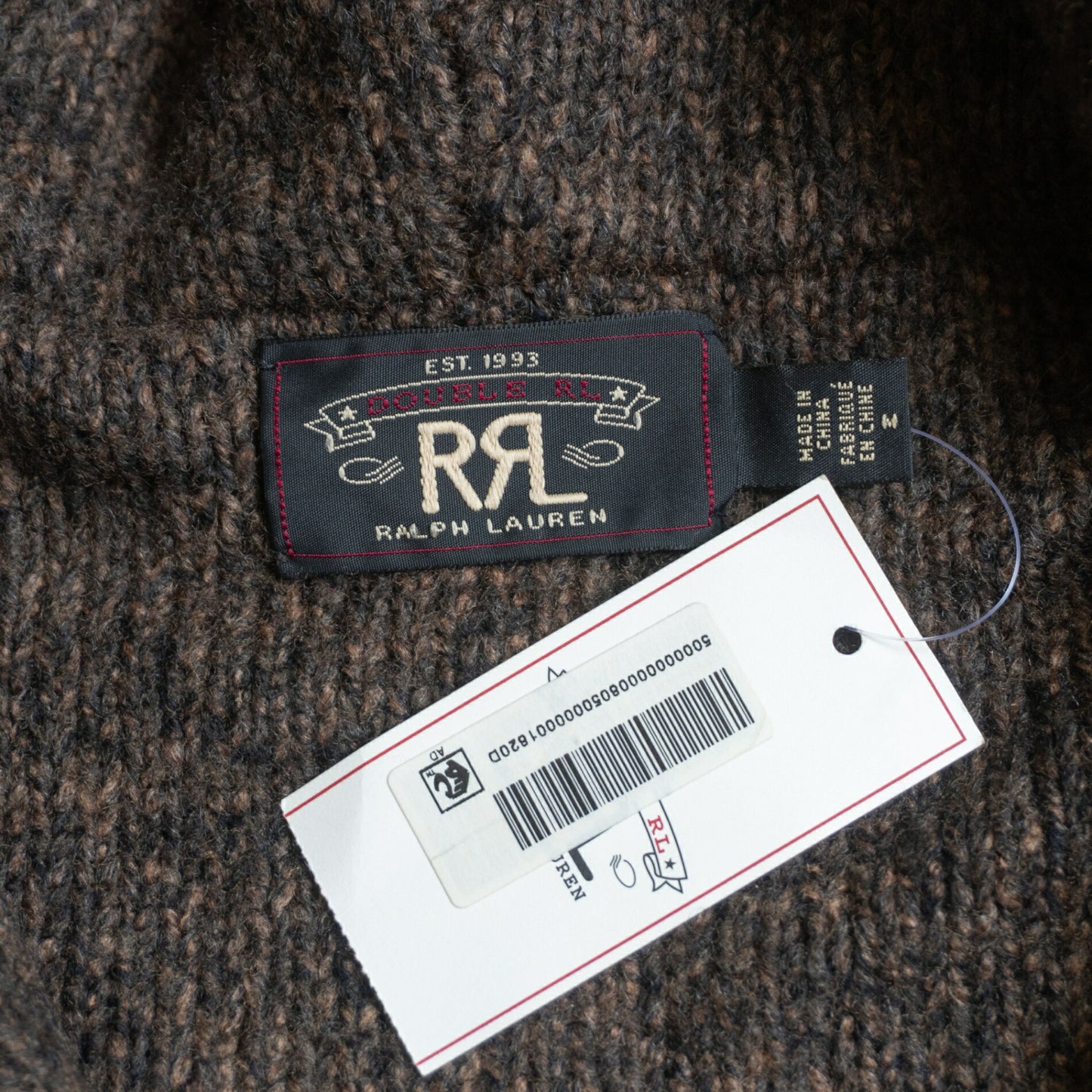 RRL Trapper Knit Jacket Wool Silk Alpaca Size M