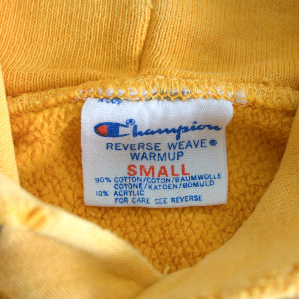 CHAMPION 80s Reverse Weave Club Logo USA Hoodie Size S