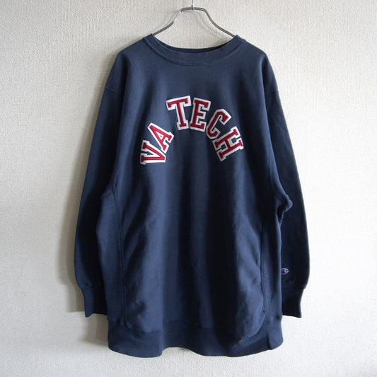 CHAMPION 80s VA Tech Reverse Weave Sweatshirt Size XXL