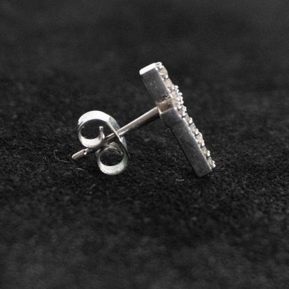 CELINE Rhinestone Cross Motif Earrings Size ONE SIZE
