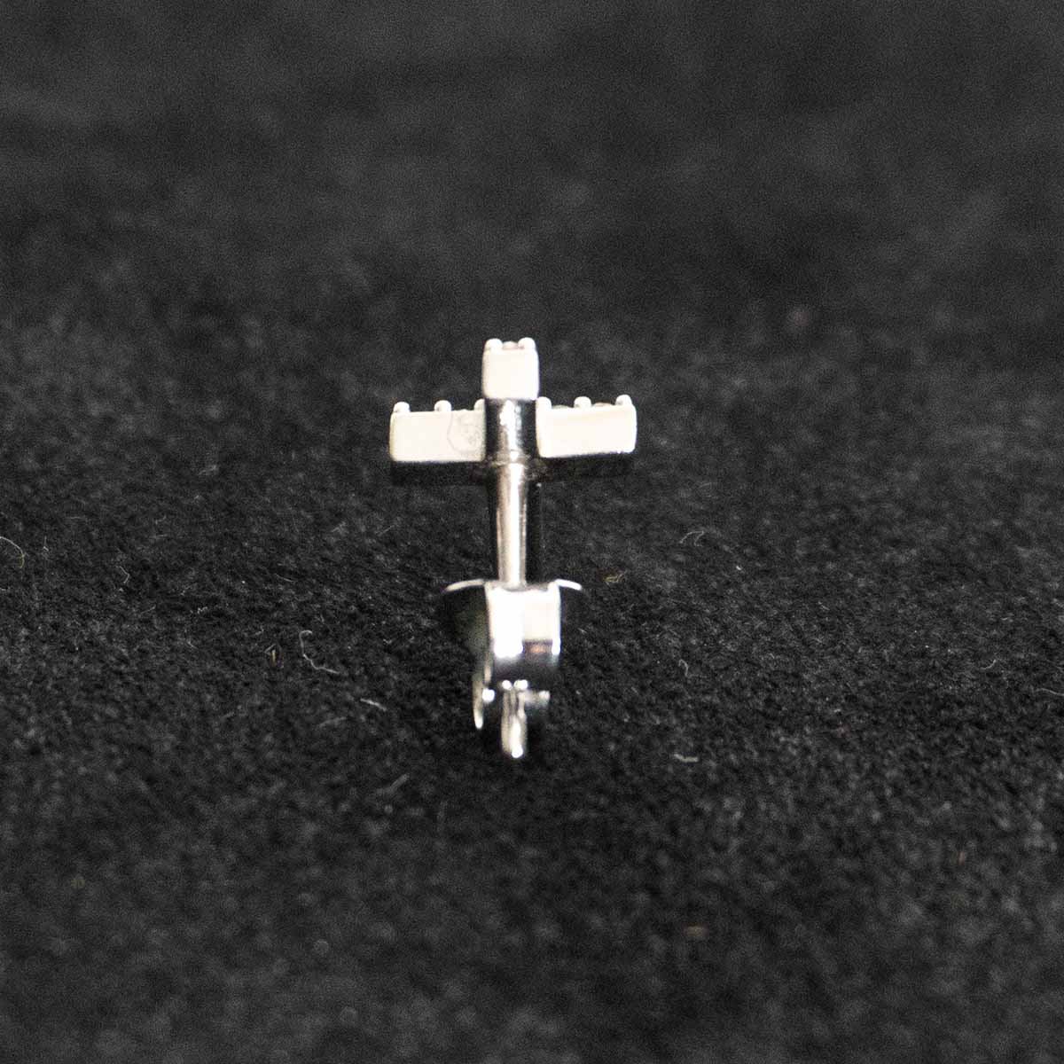 CELINE Rhinestone Cross Motif Earrings Size ONE SIZE