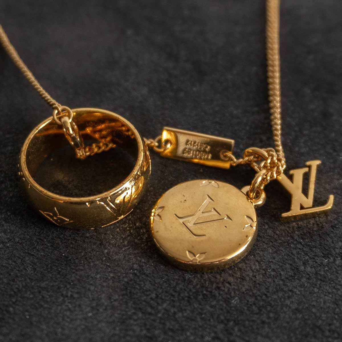LOUIS VUITTON GP Monogram Necklace M80189 Size ONE SIZE