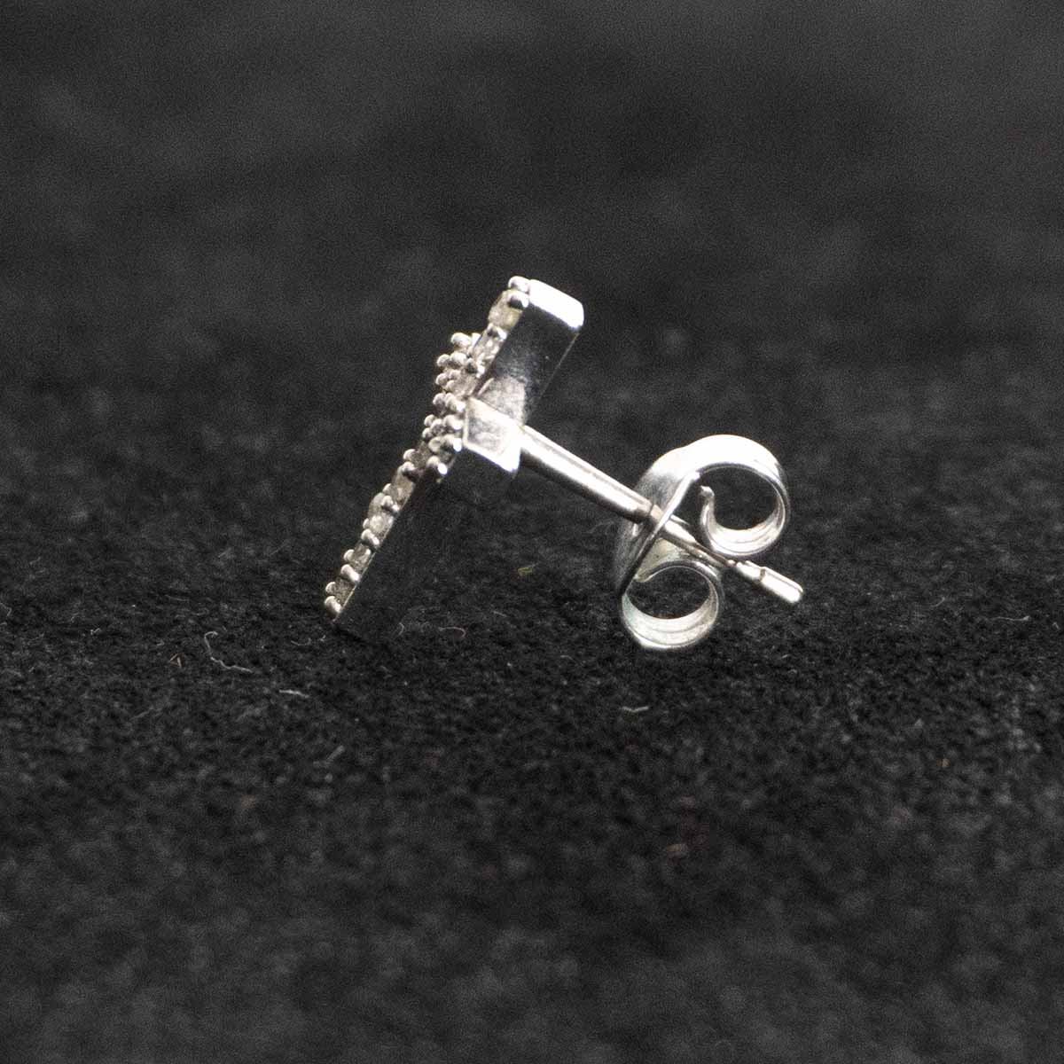 CELINE Rhinestone Cross Motif Earrings Size ONE SIZE