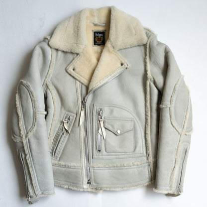 SCHOTT Mouton Riders Jacket Sheepskin Gray Size L