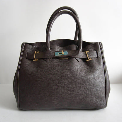 SITA PARANTICA Grained Leather Handbag Brown Size ONE SIZE