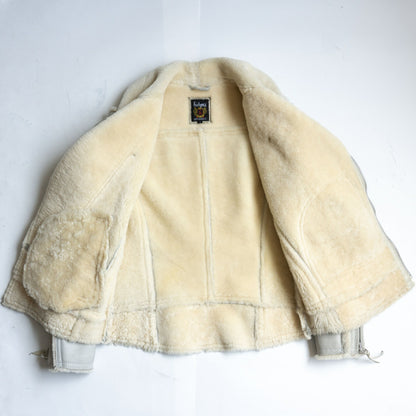 SCHOTT Mouton Riders Jacket Sheepskin Gray Size L