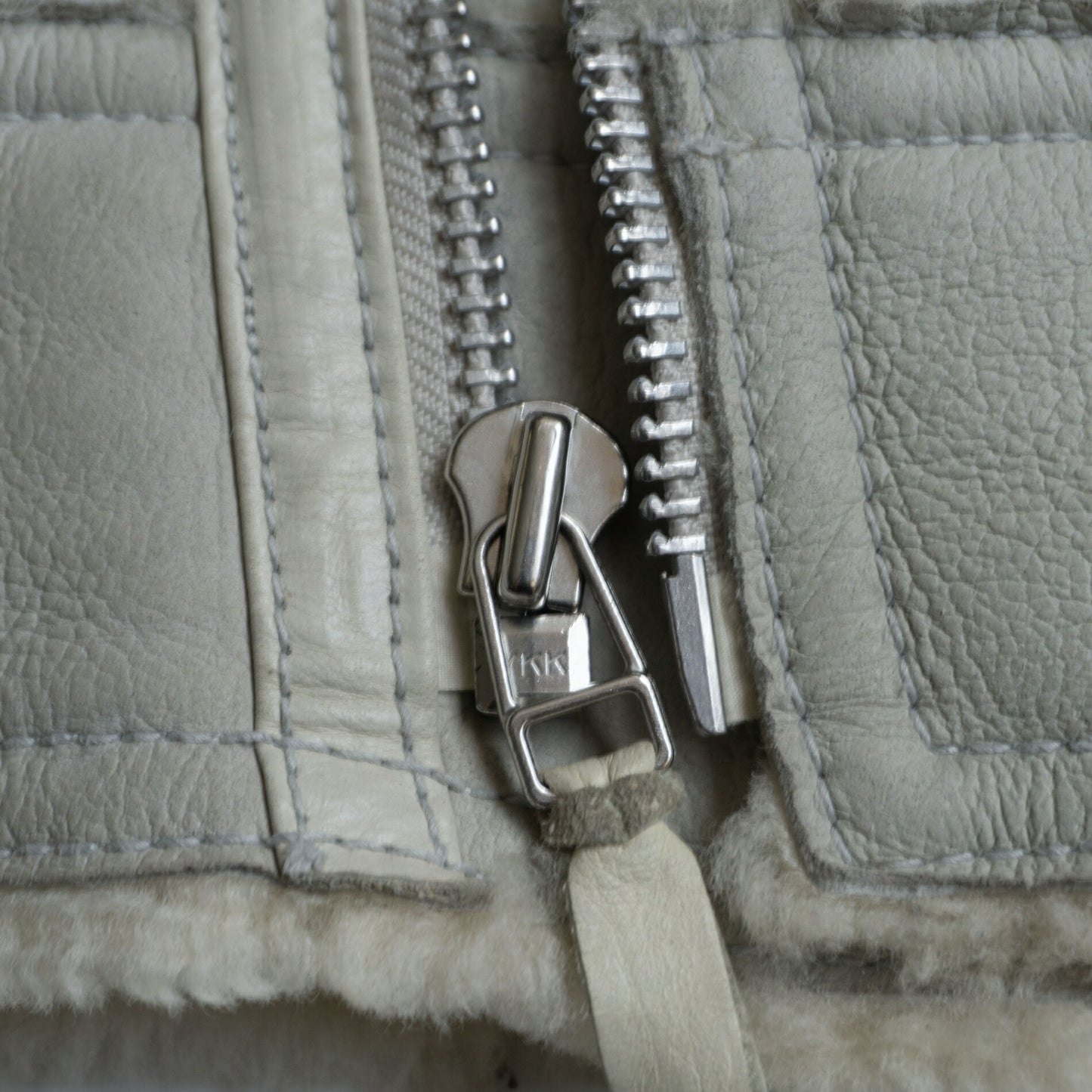 SCHOTT Mouton Riders Jacket Sheepskin Gray Size L