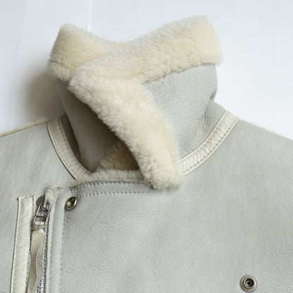 SCHOTT Mouton Riders Jacket Sheepskin Gray Size L