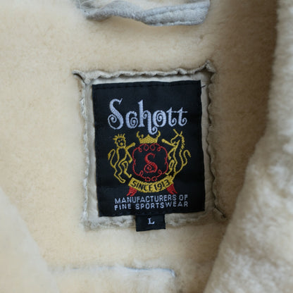 SCHOTT Mouton Riders Jacket Sheepskin Gray Size L