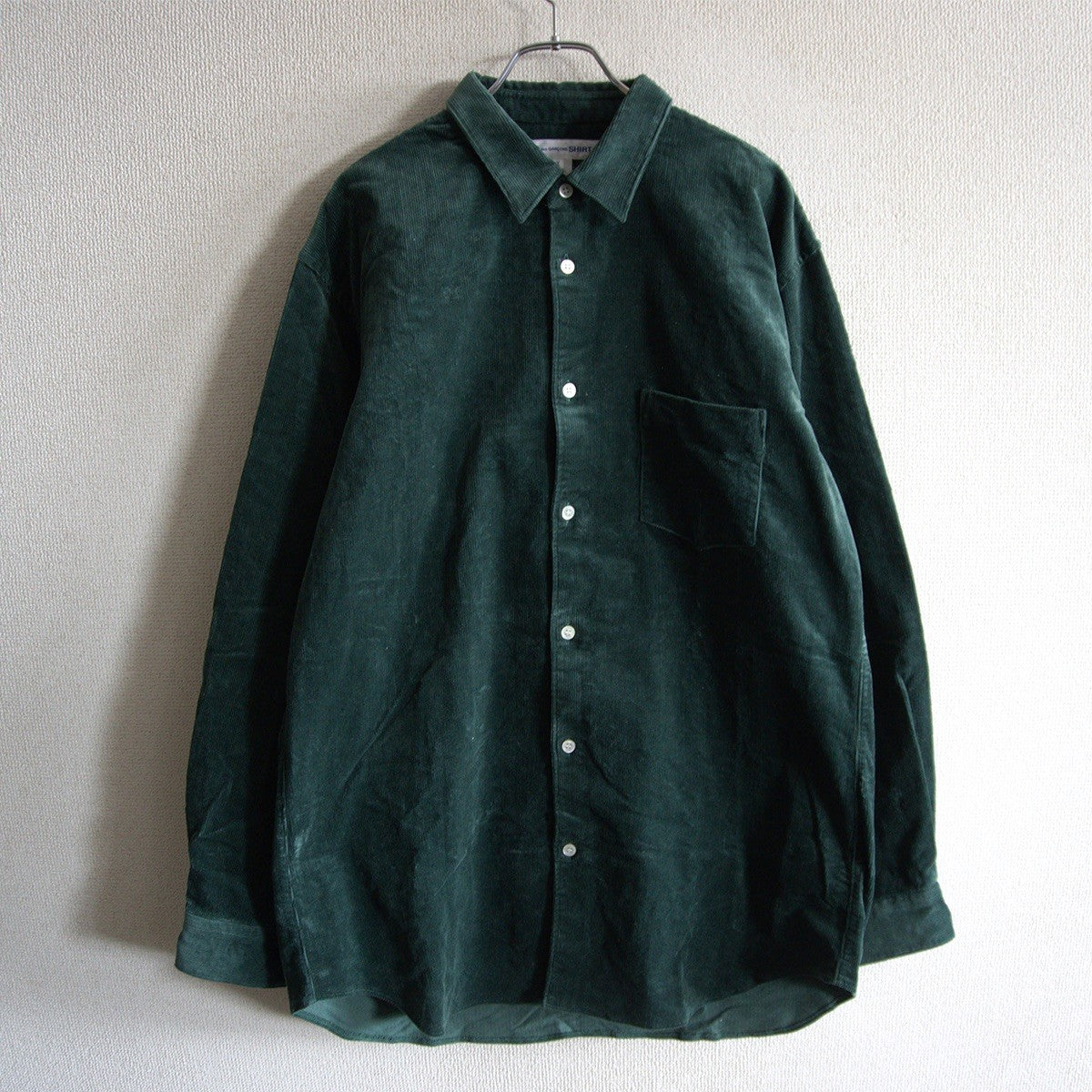 COMME des GARCONS SHIRT Corduroy Shirt Green Made in Size X