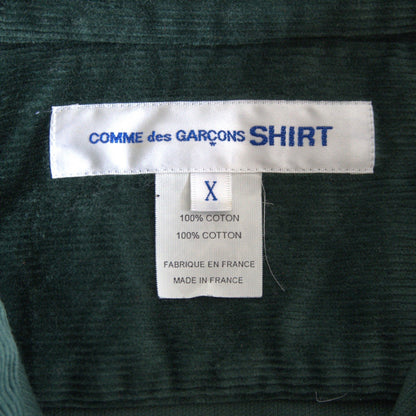 COMME des GARCONS SHIRT Corduroy Shirt Green Made in Size X