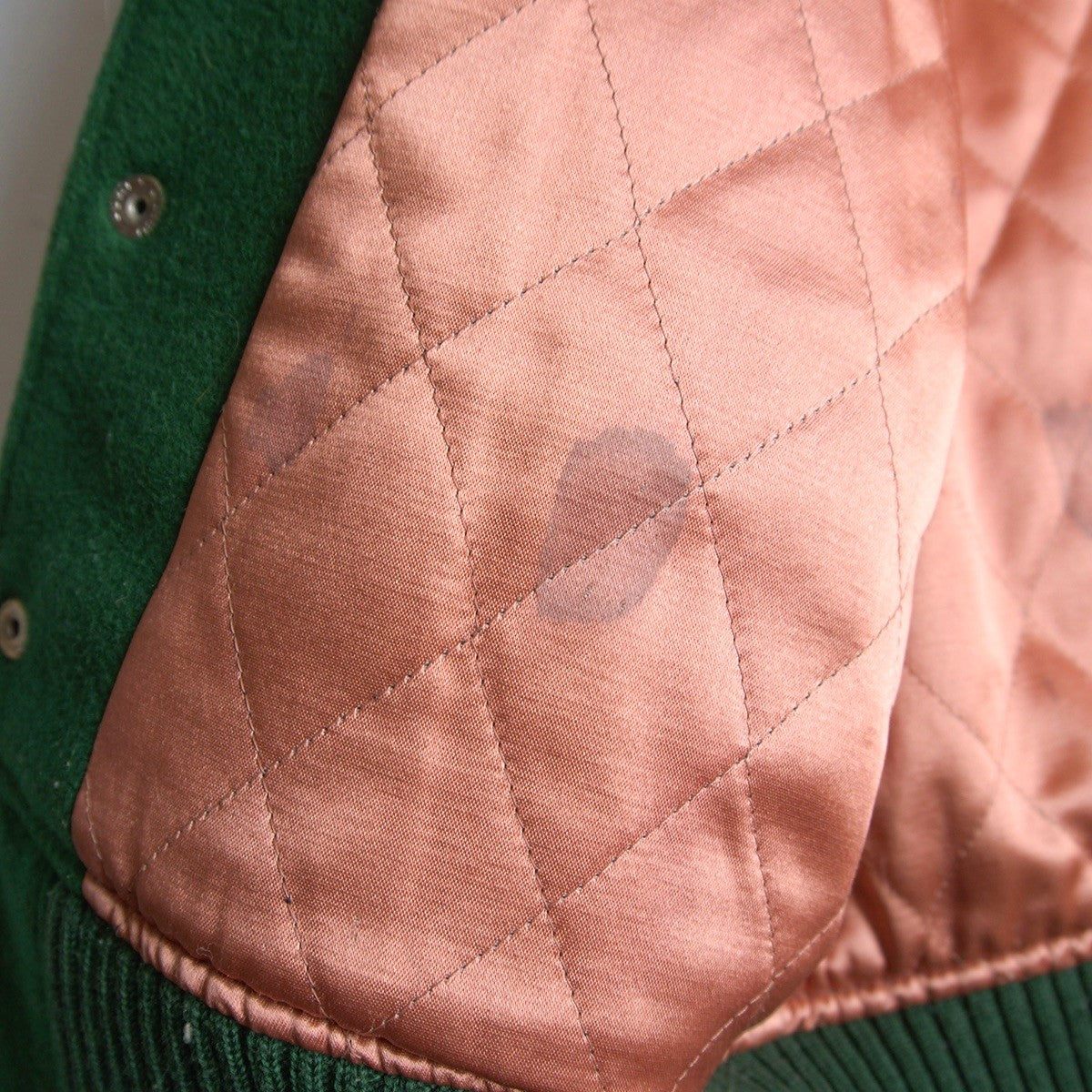 STYLE EYES Full-Decorated Leather Sleeve Varsity Size 38