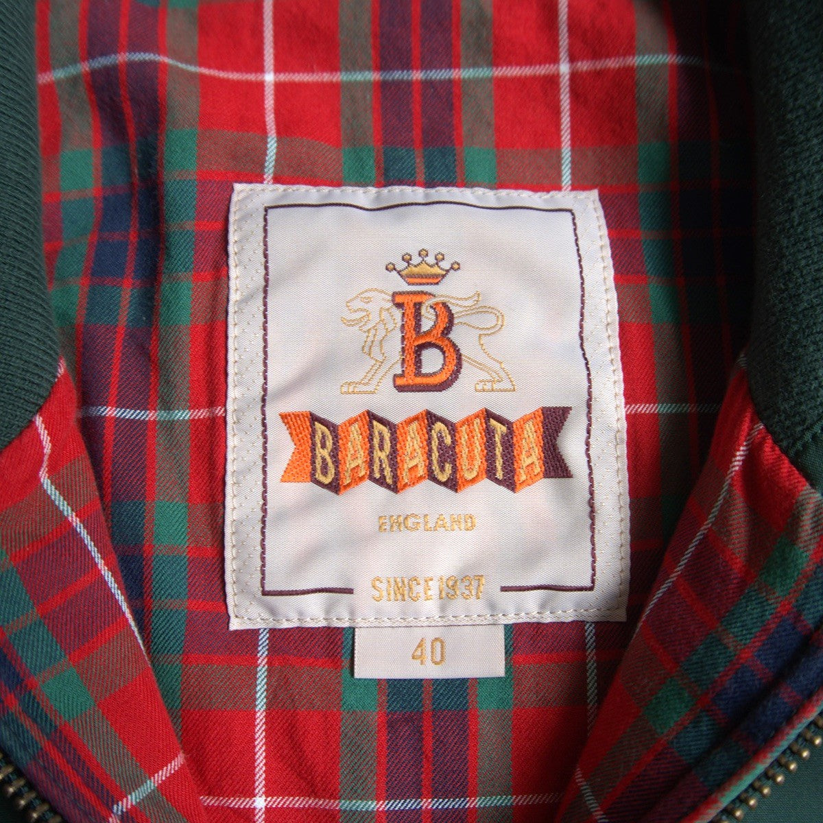 BARACUTA G9 Harrington Jacket Green Made in England Size XXS