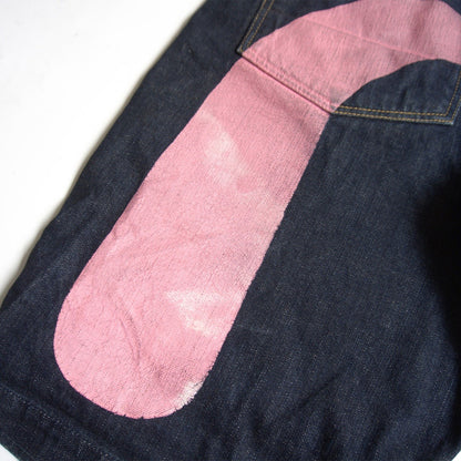 EVISU 7001 Big Seagull Dark Indigo Short Denim Pants Size 38