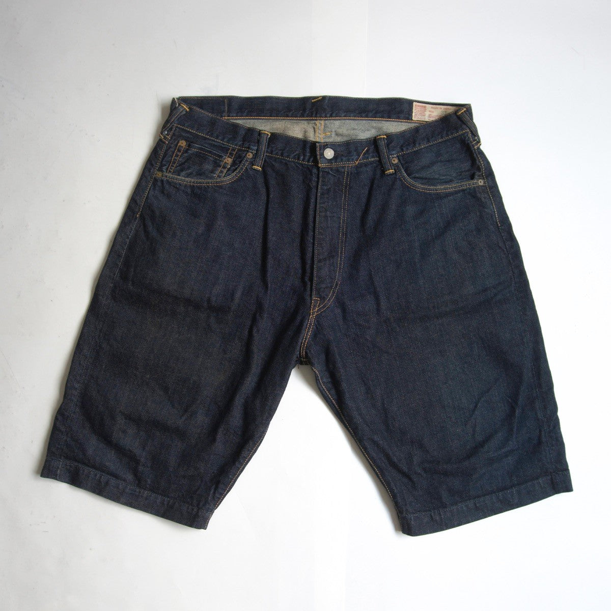 EVISU 7001 Big Seagull Dark Indigo Short Denim Pants Size 38