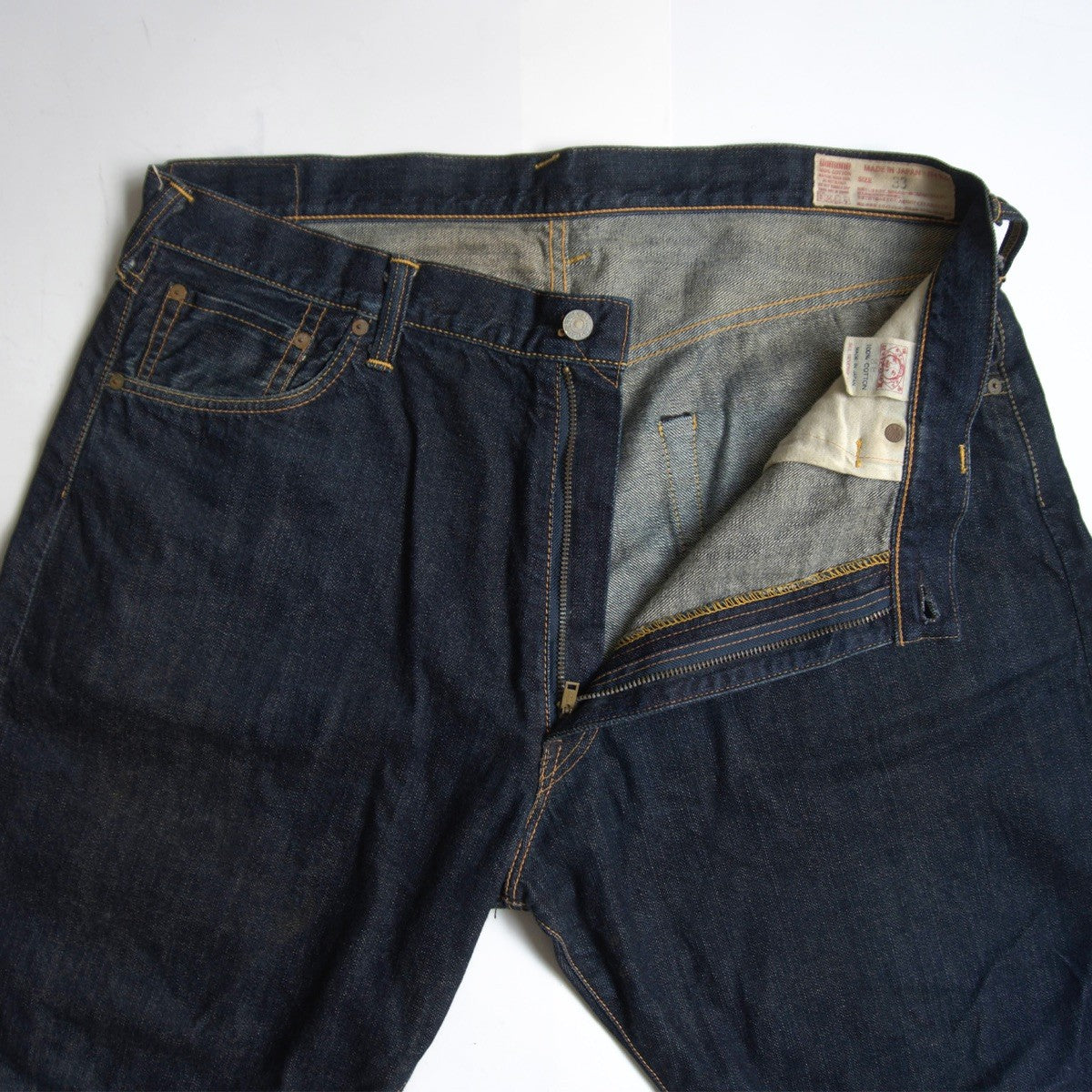 EVISU 7001 Big Seagull Dark Indigo Short Denim Pants Size 38