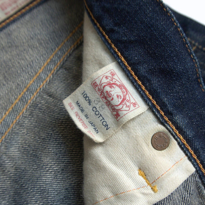 EVISU 7001 Big Seagull Dark Indigo Short Denim Pants Size 38