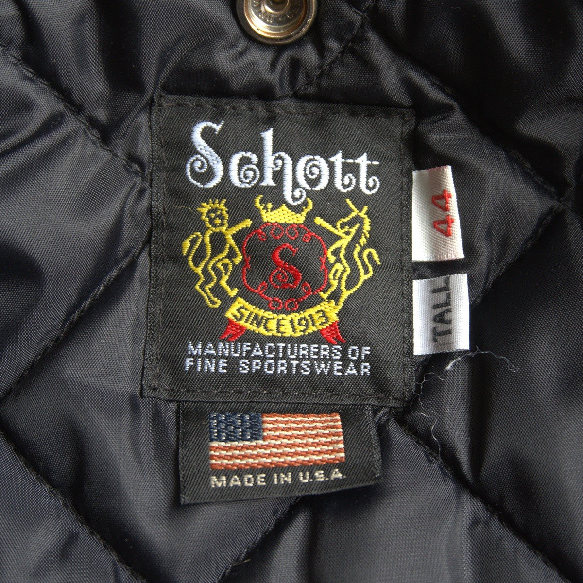 SCHOTT 613UST One Star Double Rider Leather Size 44TALL