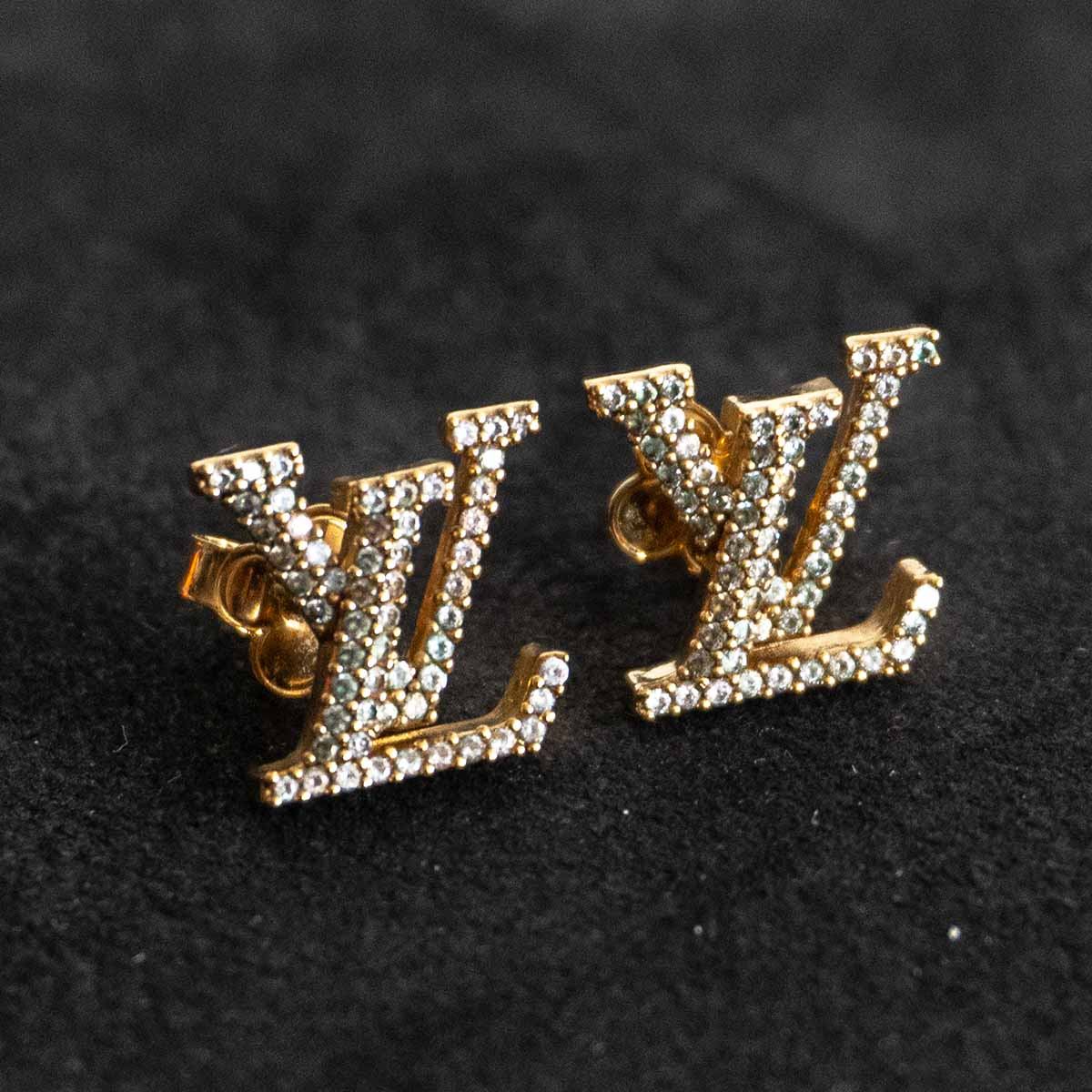 LOUIS VUITTON Iconic Strass Earrings M00609 Size ONE SIZE