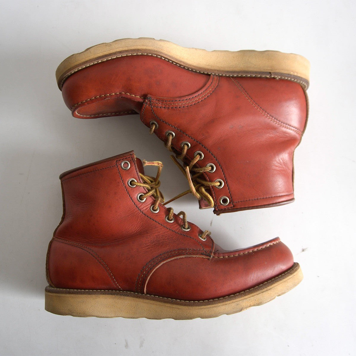 REDWING 90s Dog Tag 875 Irish Setter Moc Toe Boots Size 7.5