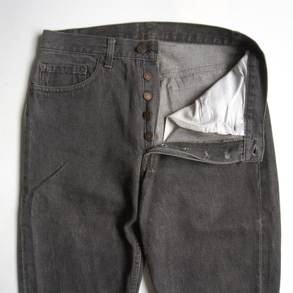 LEVI'S 80s 501 Black Denim Jeans Made in USA Size Size 32×34