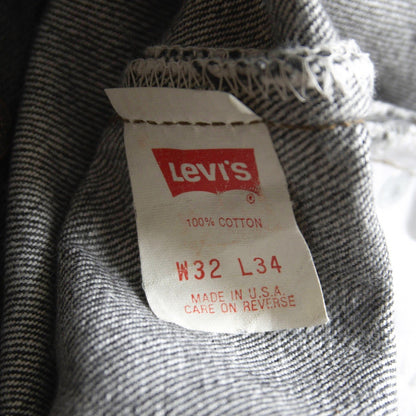 LEVI'S 80s 501 Black Denim Jeans Made in USA Size Size 32×34
