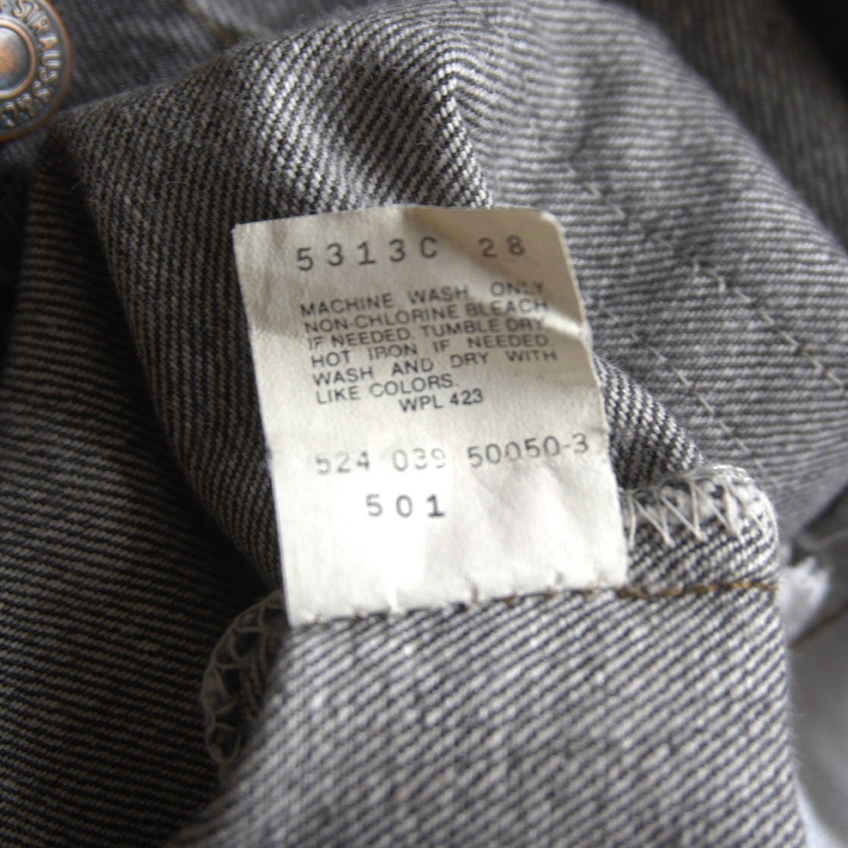 LEVI'S 80s 501 Black Denim Jeans Made in USA Size Size 32×34