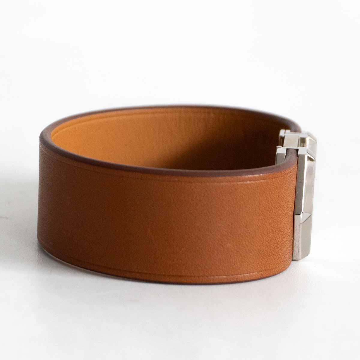 HERMES Super H Leather Bracelet Size ONE SIZE