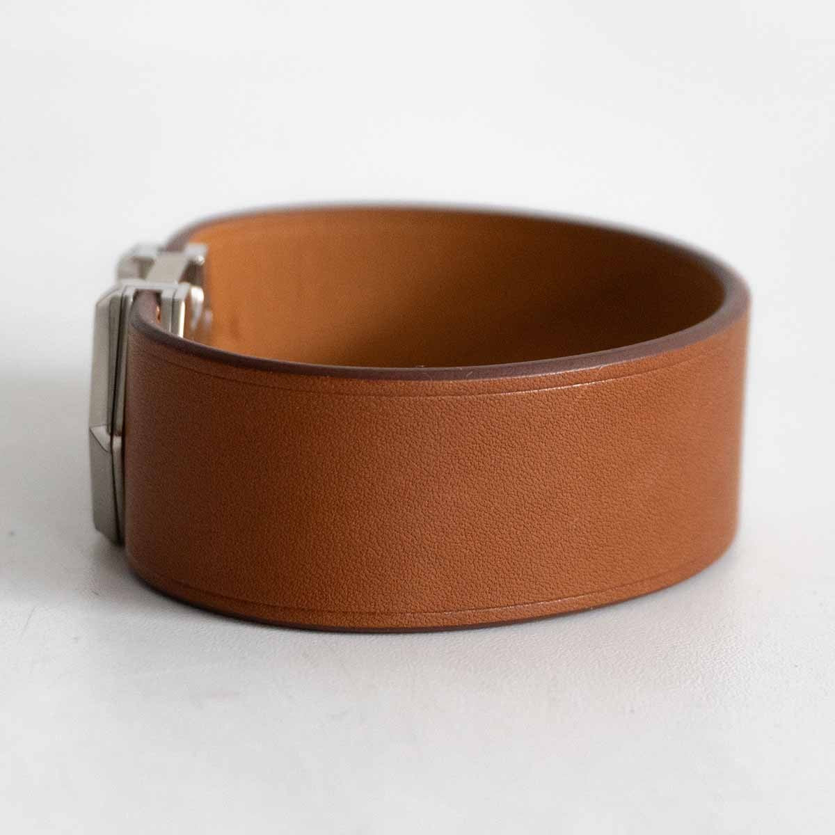 HERMES Super H Leather Bracelet Size ONE SIZE