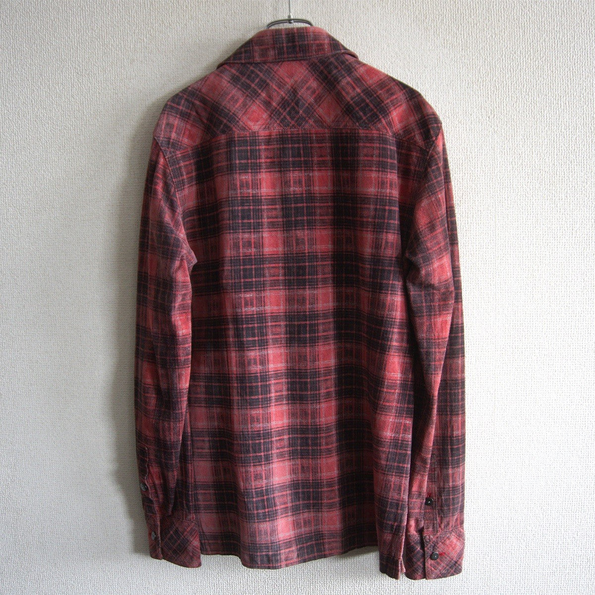 ISAMU KATAYAMA BACKLASH Pig Leather Check Shirt Size L