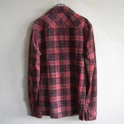 ISAMU KATAYAMA BACKLASH Pig Leather Check Shirt Size L