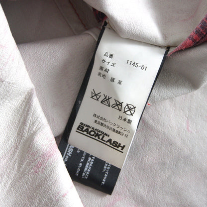 ISAMU KATAYAMA BACKLASH Pig Leather Check Shirt Size L