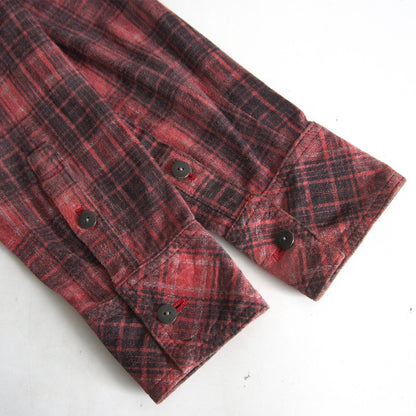 ISAMU KATAYAMA BACKLASH Pig Leather Check Shirt Size L