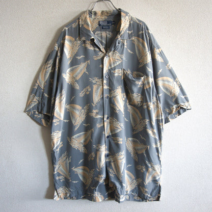 POLO RALPH LAUREN CALDWELL Rayon Open Collar Shirt Size XL