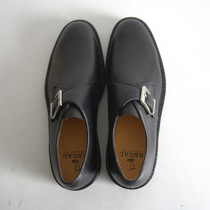 REGAL Monk Strap Leather Shoes Black Size 7