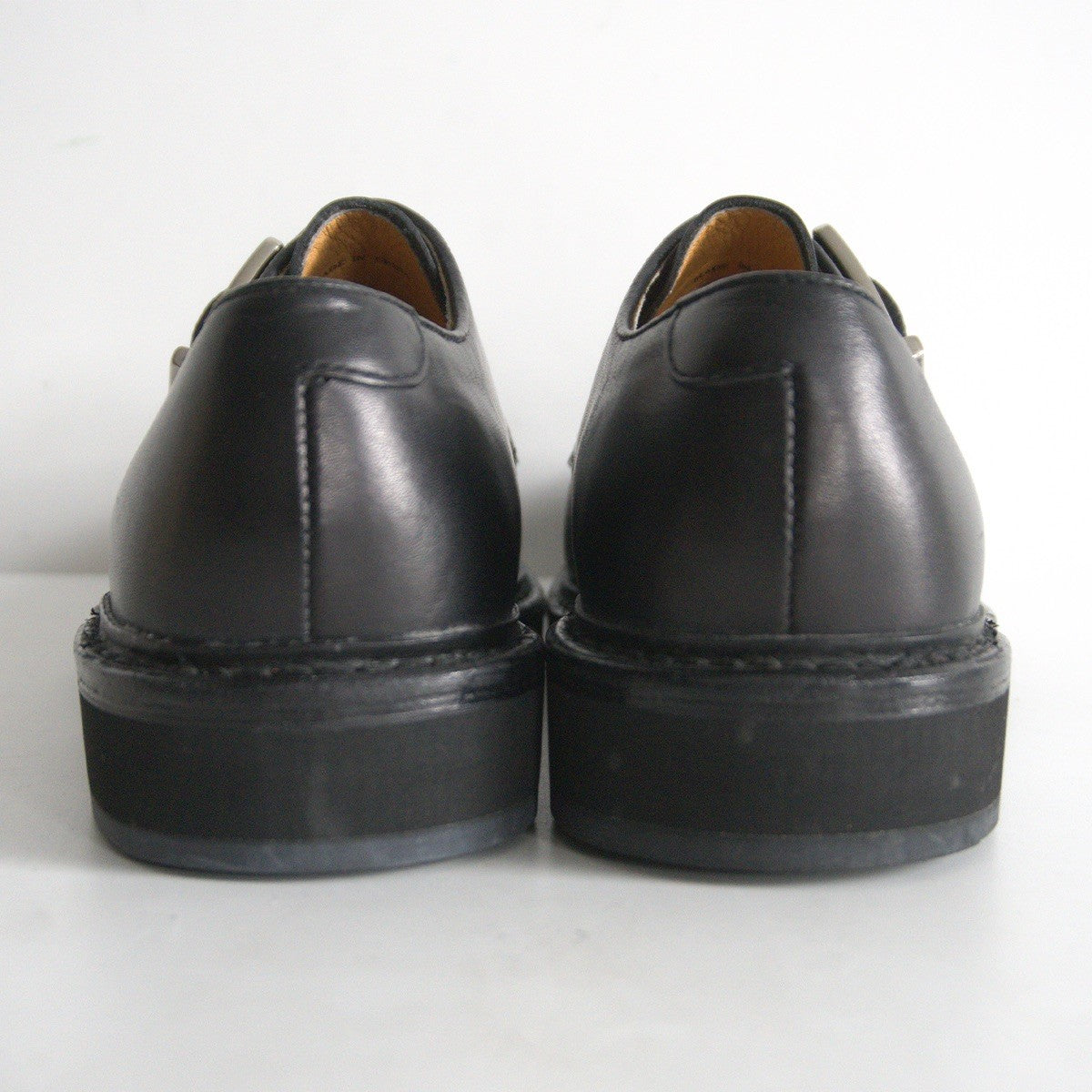 REGAL Monk Strap Leather Shoes Black Size 7