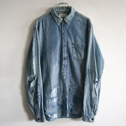Free&Easy RRL Boro Repaired Pullover Shirt Size M