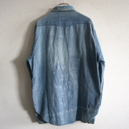 Free&Easy RRL Boro Repaired Pullover Shirt Size M