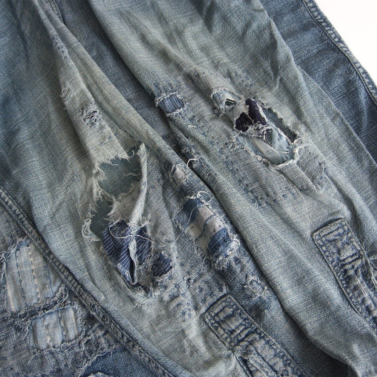 Free&Easy RRL Boro Repaired Pullover Shirt Size M