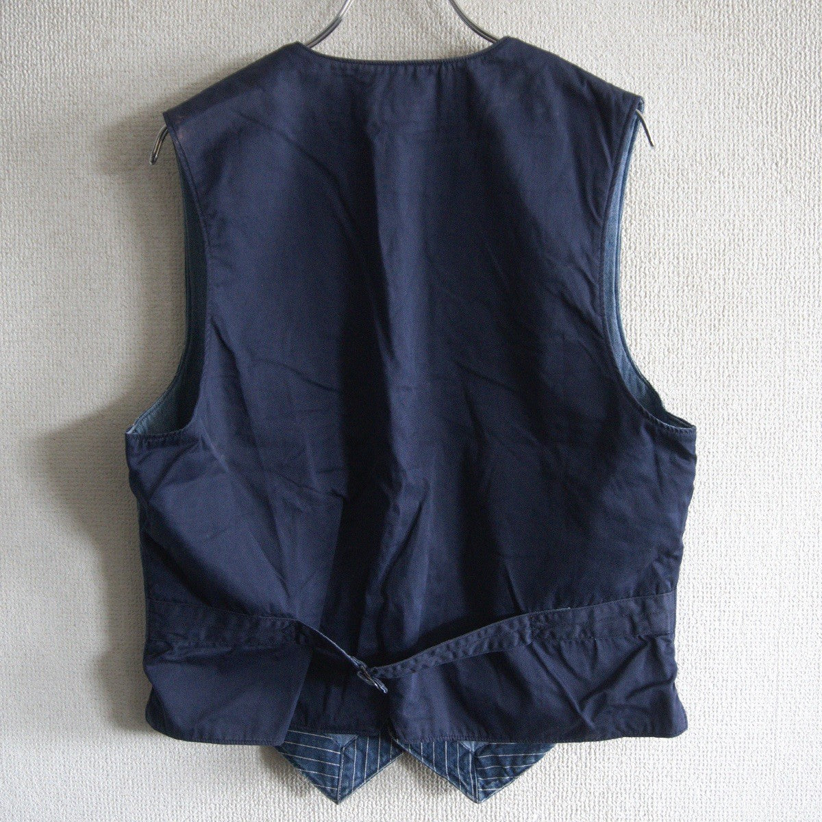 RRL Indigo Wabash Stripe Vest Size S