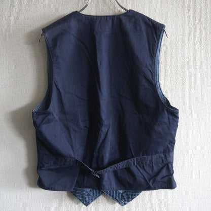 RRL Indigo Wabash Stripe Vest Size S